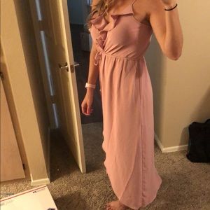 Everly rose gold/blush pink dress
